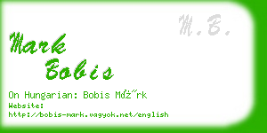 mark bobis business card